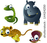 vector snake  hippo  cheetah...