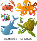 vector animal set 21  crab ...