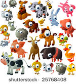 extra big set of farm animals