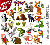 australian animals big vector...