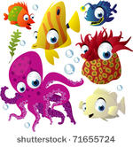 vector sea animals