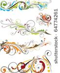 set of floral design