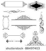 set ornamental design.set of...