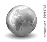 vector shiny silver earth