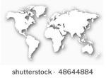 3d embossed white world map ...