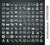 100 vector metallic icons
