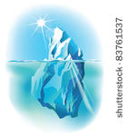 vector iceberg under water and...
