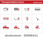 transportation icons set  ...
