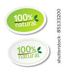 100  natural stickers