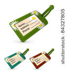 vector set of flowery luggage...