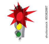 red traffic lights  vector...