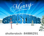 3d christmas card scene