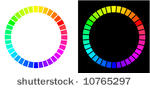 two multi colored circles.