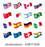 vector set of world flags  usa  ...