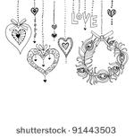doodle hand drawn love...