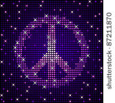 a peace sign rendered from...
