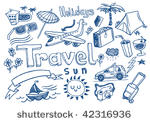 hand drawn travel doodles....