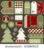 set of variable christmas tags  ...