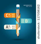 creative template with pencil...