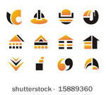 set of logos or design elements.