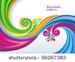 colorful rainbow background.