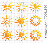 suns . elements for design....