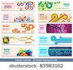 set of abstract banner...