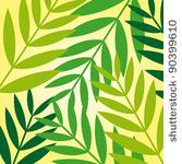 green leaves over beige...