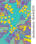 background with magic mushrooms....
