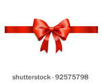 elegant red ribbon and bow...