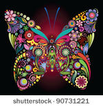 flowers and butterflies