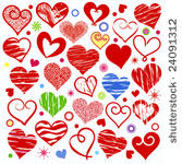 collection heart vector