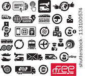 logistics icons. logistic...