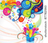 abstract magic bix with magical ...
