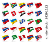 vector set of world flags 3