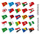 vector set of world flags 4