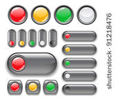 web glossy buttons with...