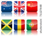 square national flag set on a...