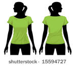 women's t shirt template with...