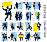 a set of business icons  ...