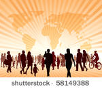 crowd of people walking. people ...