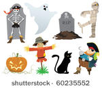 halloween collection of design...