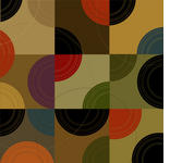 retro circles n cubes  vector ...