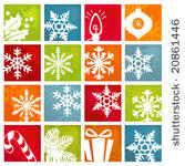 stylized and colorful winter...