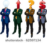 human heads with question mark  ...