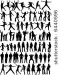 silhouette of people  ...
