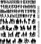collection of family silhouettes