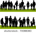 collection of family silhouettes