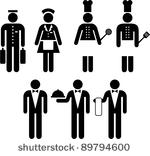 hotel and restaurant pictograms
