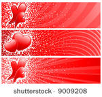 valentine banners with hearts.  ...